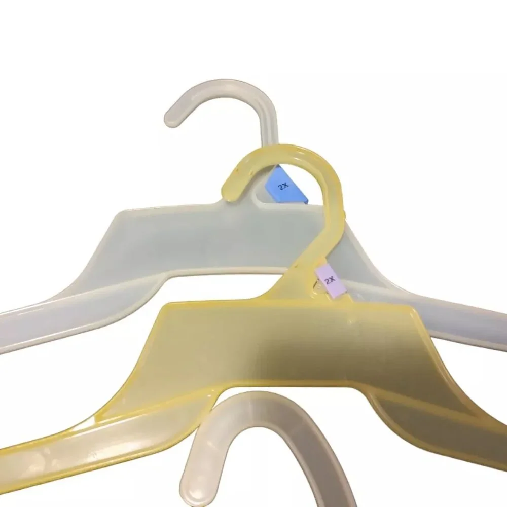Lot of 16 Asorted Plastic Retail Hangers Wire Hook Double Notched Shirt Non Slip